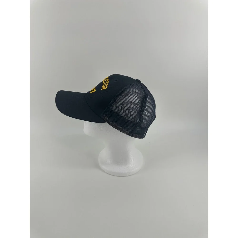 Vintage New Era USS Hector AR-7 Trucker Hat Navy Blue Snapback Made in‎ USA